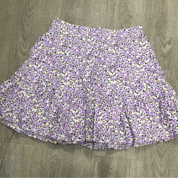 Cotton Summer Skirt, Pastel Flowers - Picture 4 of 7